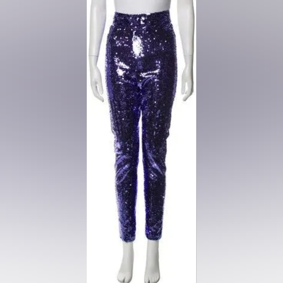 GUCCI sequin purple pants leggings